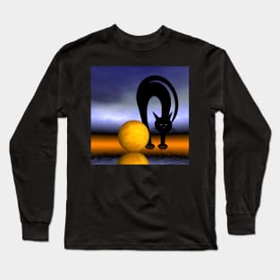 mooncat's play with the moon Long Sleeve T-Shirt